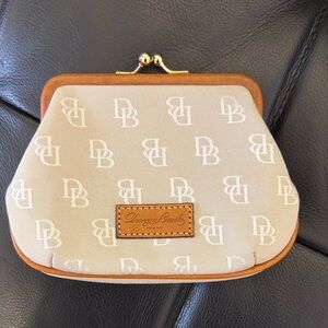 Dooney & Bourke Cream and Tan Clutch